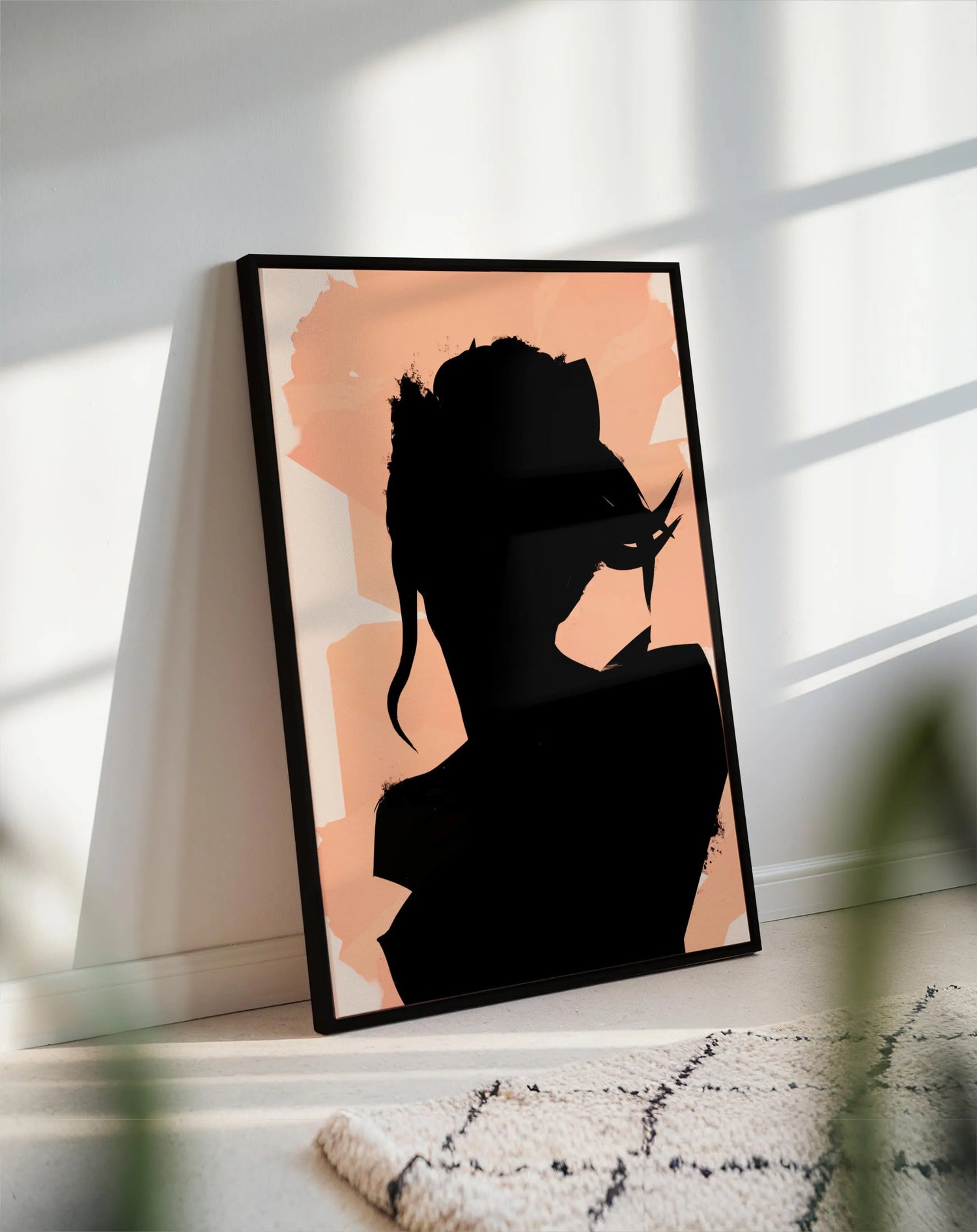 Abstract shadow in pastel contrast, modern decorative wall painting.