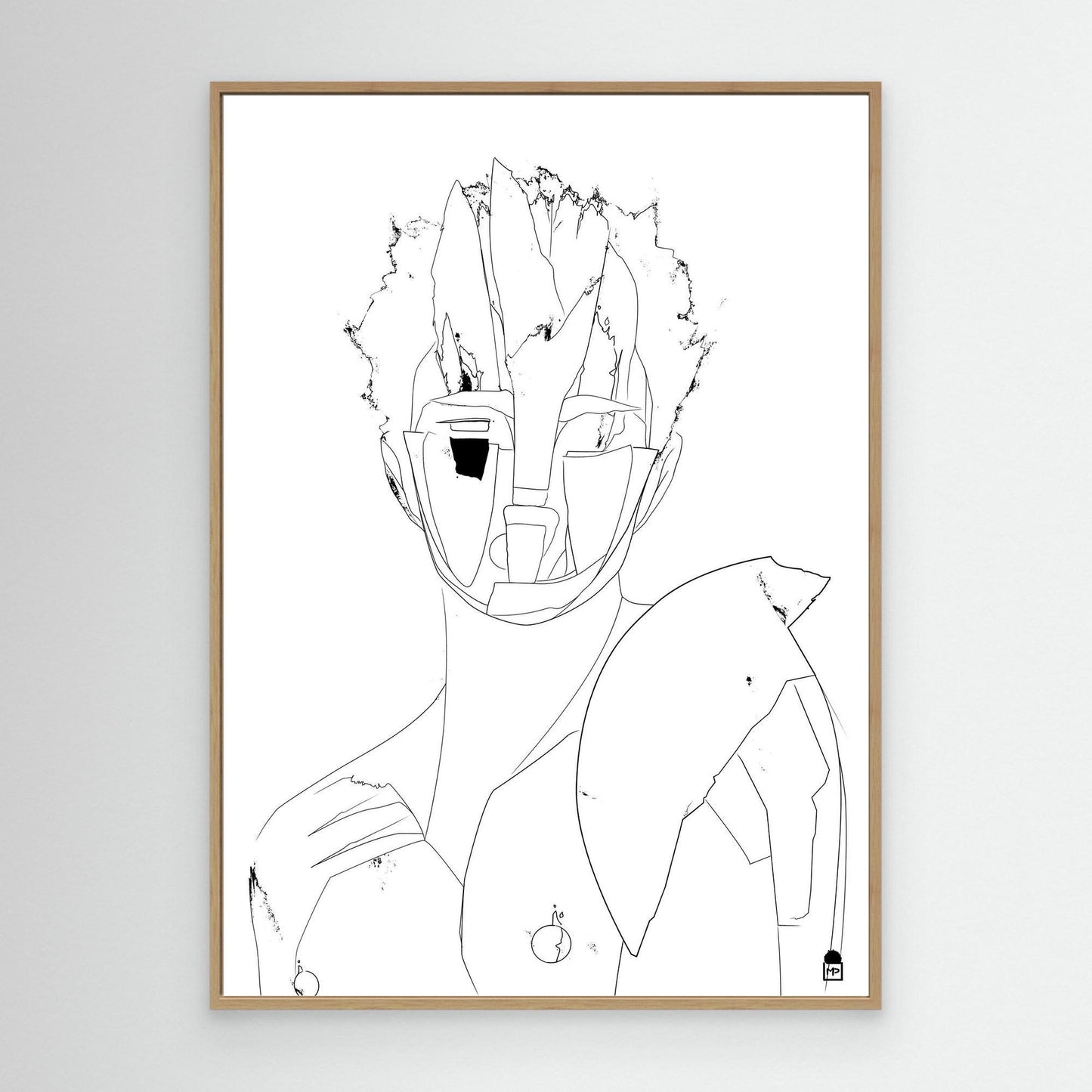 WARRIOR FACE OUTLINE