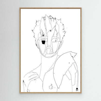 WARRIOR FACE OUTLINE