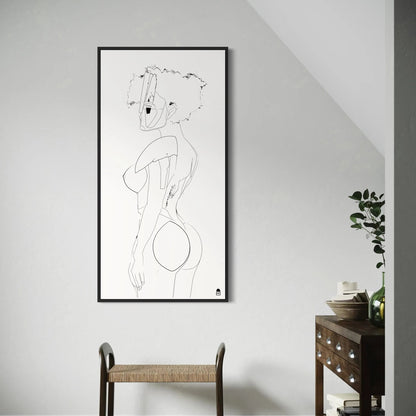 Refined abstract drawing, modern painting ideal for interior wall decoration.