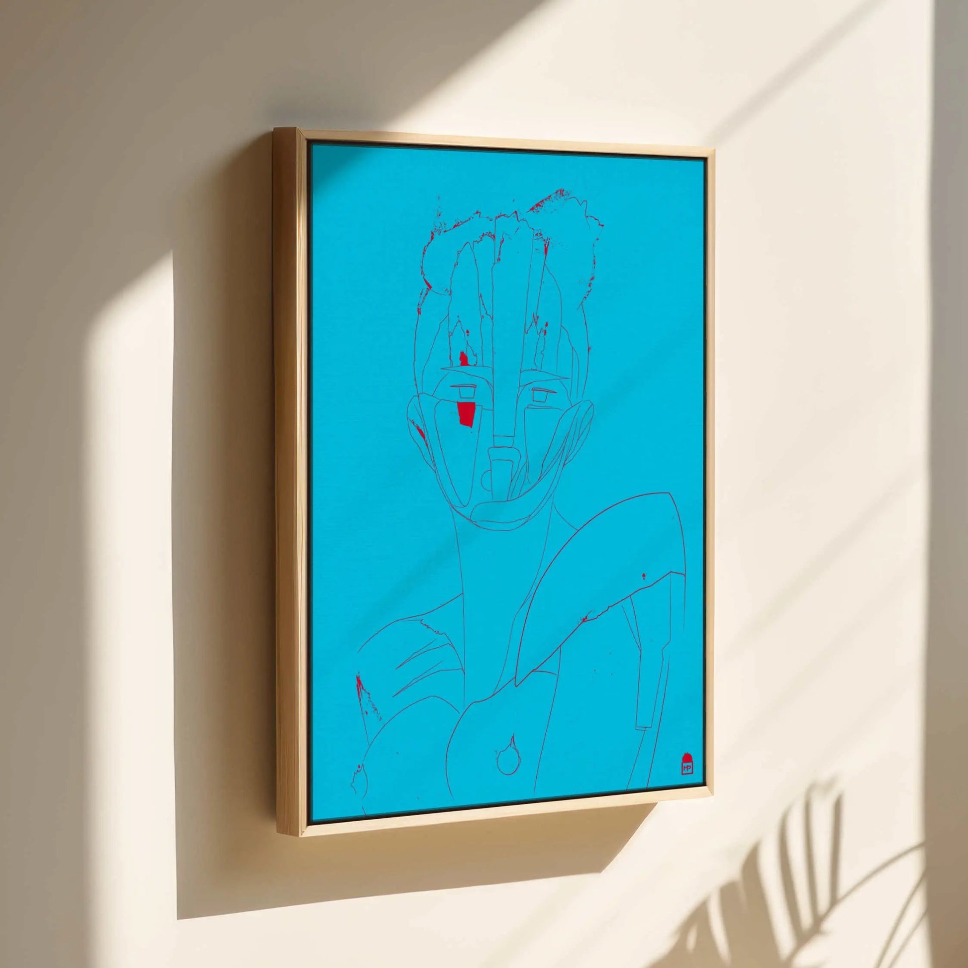 Courtesan Face Cyan Printumo