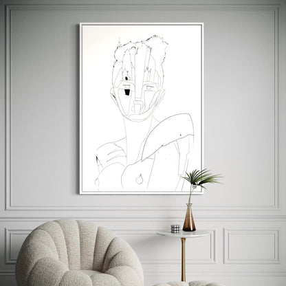 Expressive stylized silhouette, contemporary decorative abstract painting.