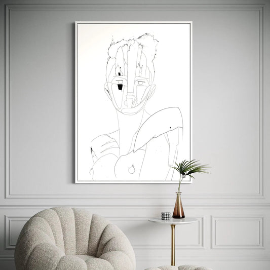 Expressive stylized silhouette, contemporary decorative abstract painting.