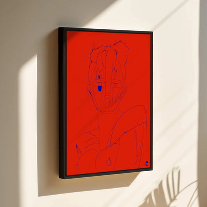 Courtesan Face Red Printumo