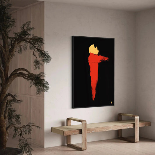 Modern abstraction evoking presence and mystery through refined shapes.