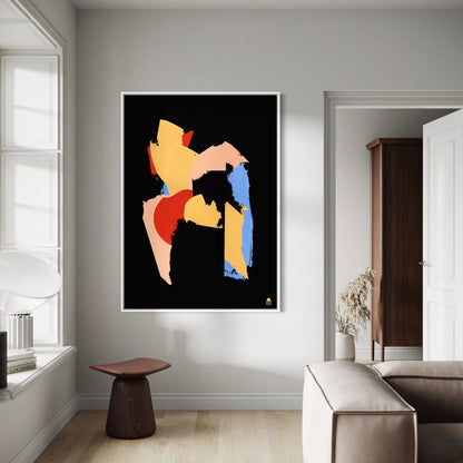 Contemporary abstraction with free, dynamic shapes, ideal to enhance a stylish wall decoration.