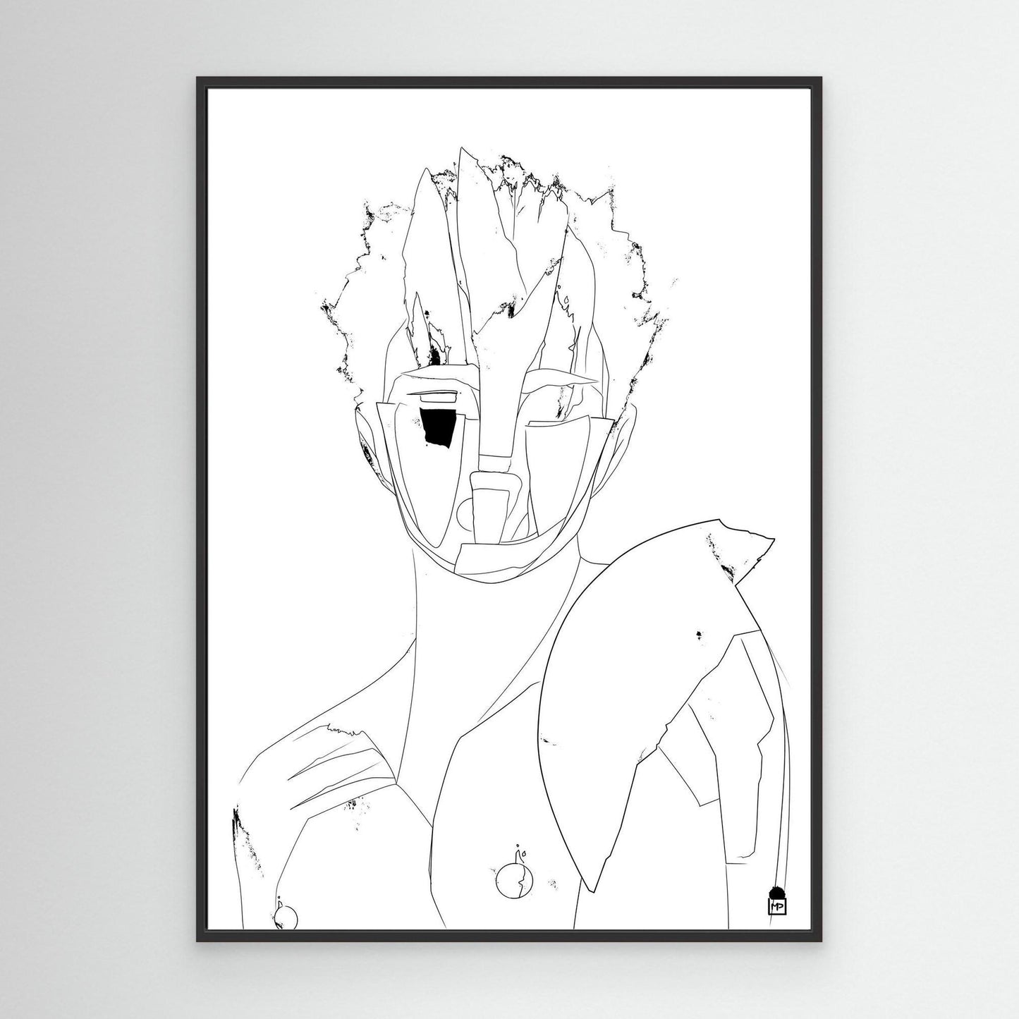 WARRIOR FACE OUTLINE