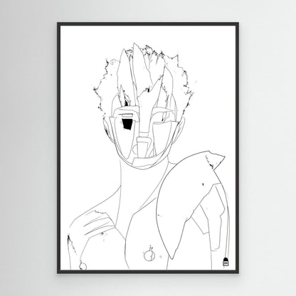 WARRIOR FACE OUTLINE