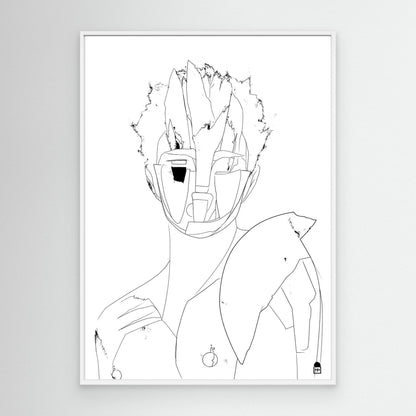 WARRIOR FACE OUTLINE